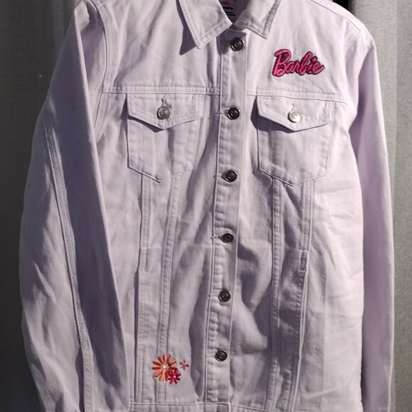 Barbie Truck Tour Lavender Denim Jacket Embroidered Logo 100% Cotton - Picture 3 of 14